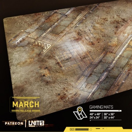 Gaming Mat Desert Landing Strip - UNIT9 Proxy Wars Tabletop Gaming