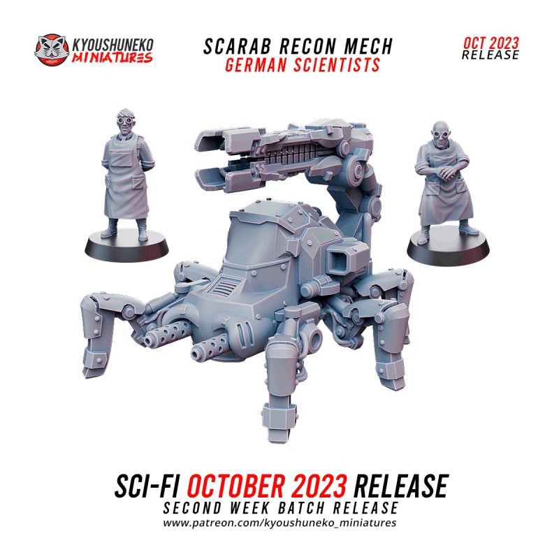 Scarab Recon Mech and German Scientists x2 Pack