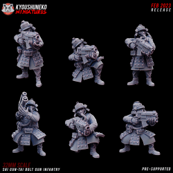 Japanese Shi Gun-Tai Infantry Bolt Gun Squad x6 Pack