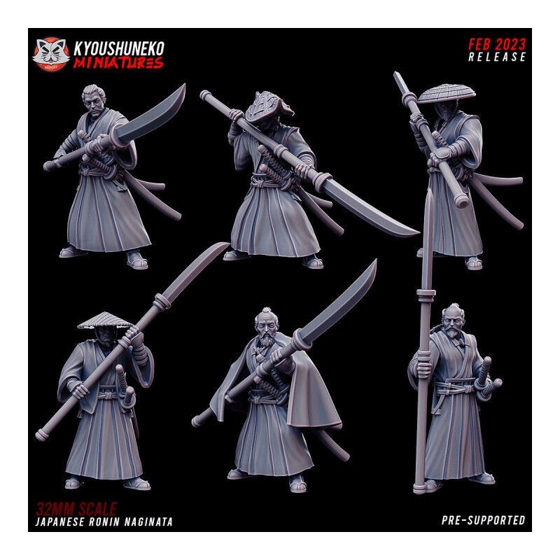 Japanese Ronin Naginata Warriors x6 Pack