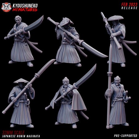 Japanese Ronin Naginata Warriors x6 Pack