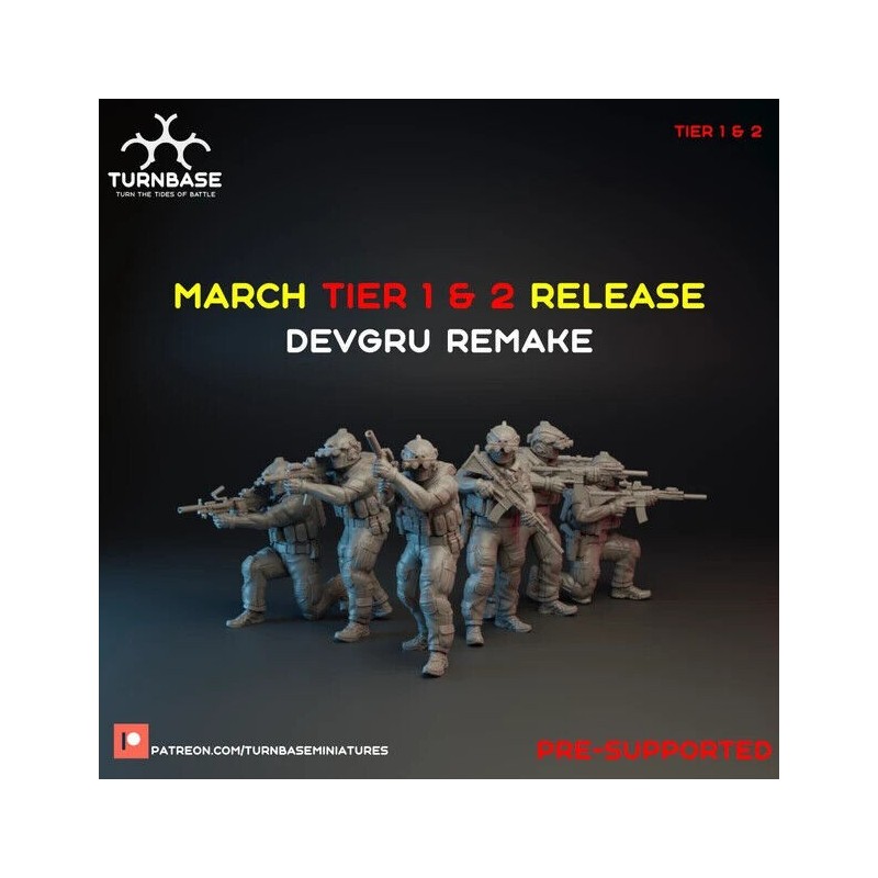 TurnBase Miniatures: Wargames - DevGRU SEAL Team x6 Pack