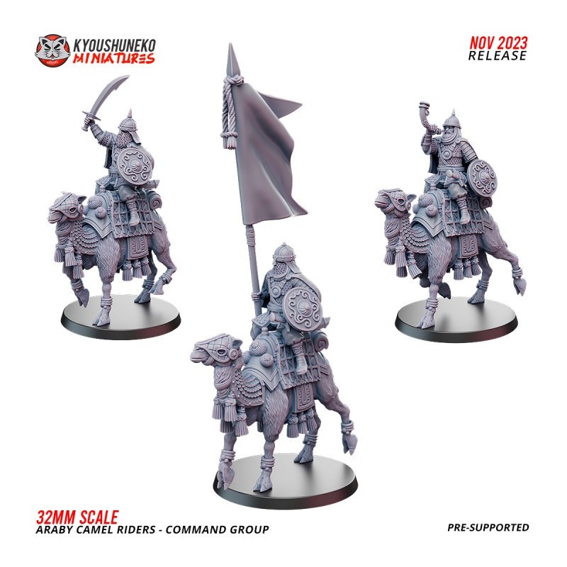Araby Army Camel Riders Command Group x3 Pack
