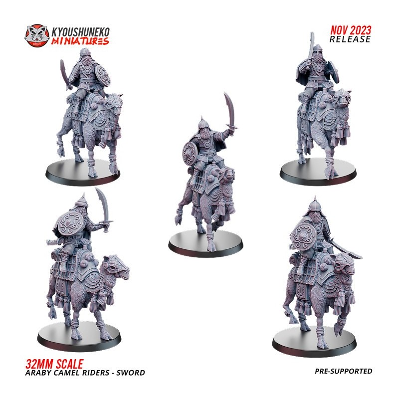 Araby Army Camel Riders Swordsmen x5 Pack