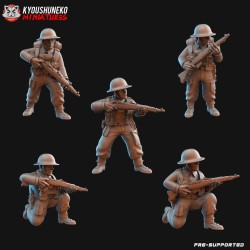 British WW2 Rifle Team x5 Pack