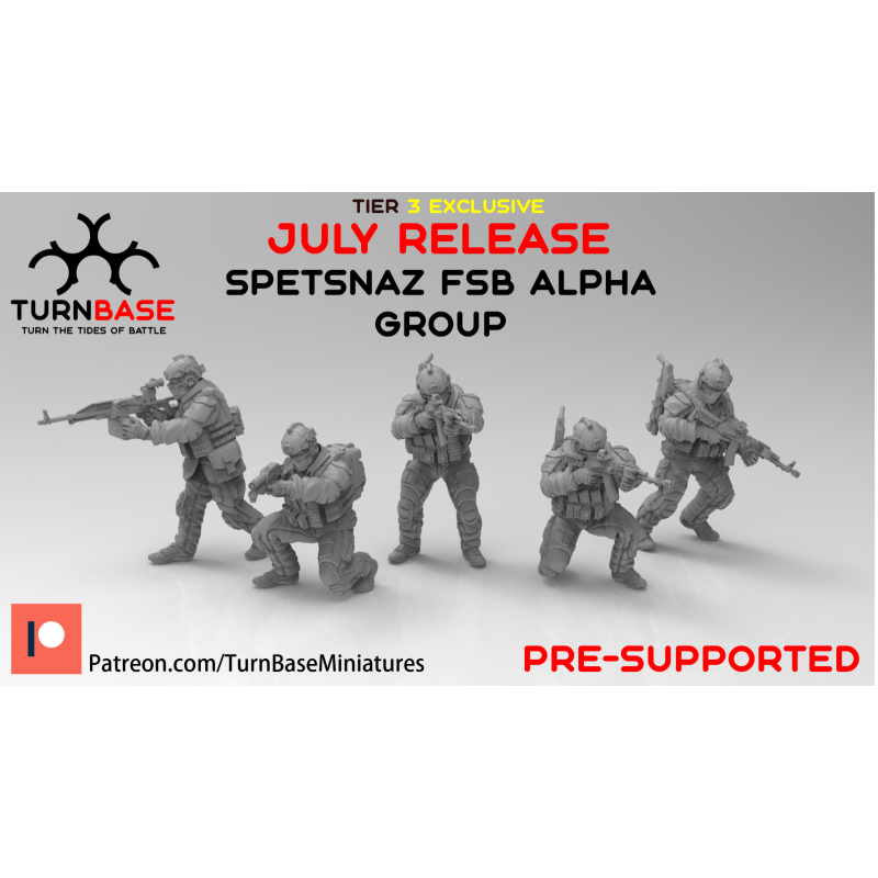 TurnBase Miniatures: Wargames - Spetsnaz FSB Alpha x5 Pack