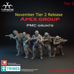 TurnBase Miniatures: Wargames - Apex Group PMC Grunts x5 Pack