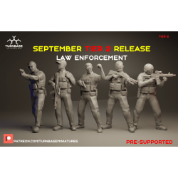 TurnBase Miniatures: Wargames - American Law Enforcement x5 Pack