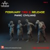 TurnBase Miniatures: Wargames - Panicked Civilians x4 Pack