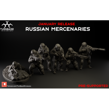 TurnBase Miniatures: Wargames - Russian PMC Private Military x6 Pack