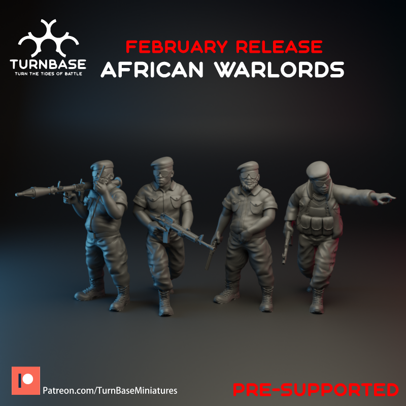 TurnBase Miniatures: Wargames - African Warlords x4 Pack