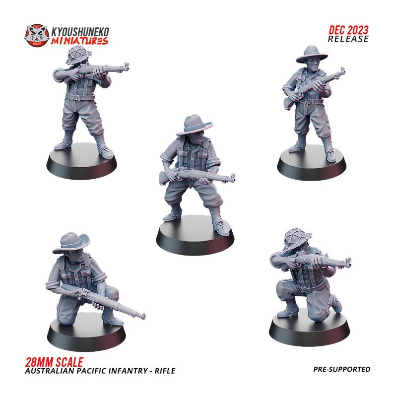 Australian Pacific Infantry Rifleman Group x5 Pack