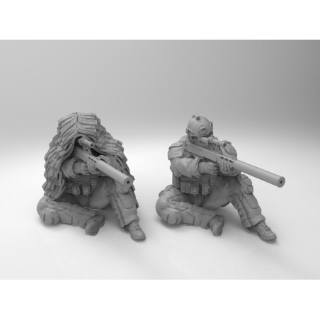TurnBase Miniatures: Wargames - FSB Russian Snipers x2 Pack