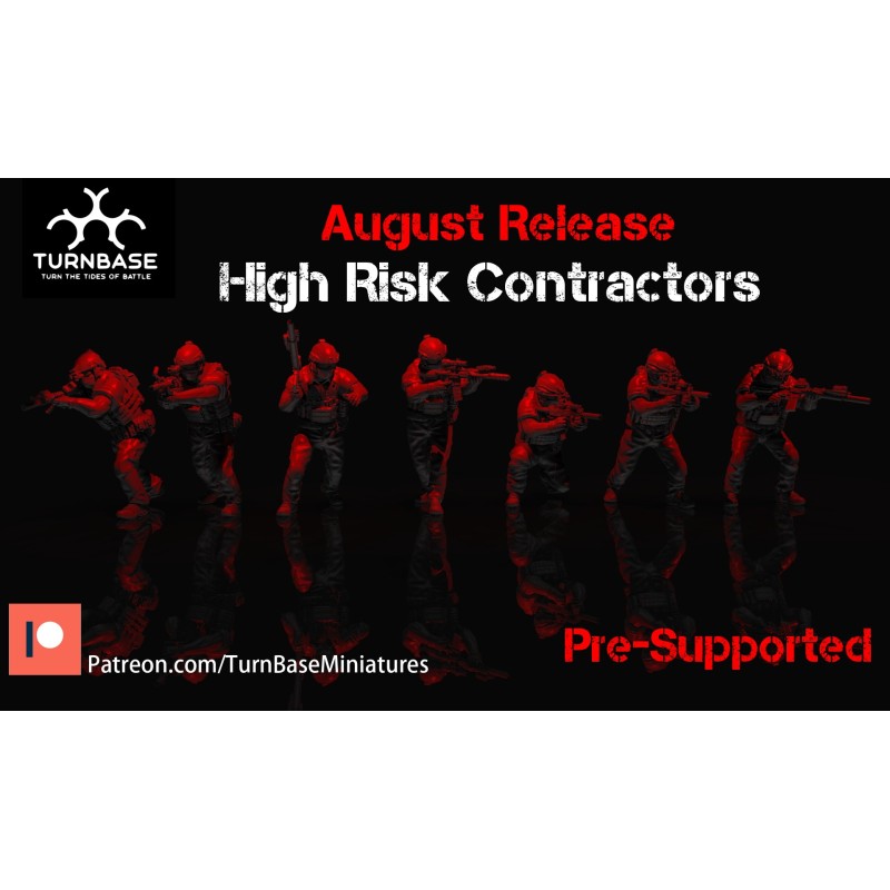 TurnBase Miniatures: Wargames - High Risk Contractors x7 Pack