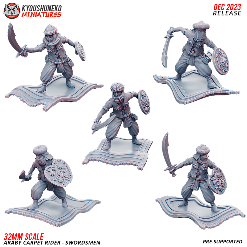 Araby Army Flying Carpet Riders Swordsmen x5 Pack