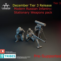 TurnBase Miniatures: Wargames - Modern Russian Stationary Weapons x3 Pack