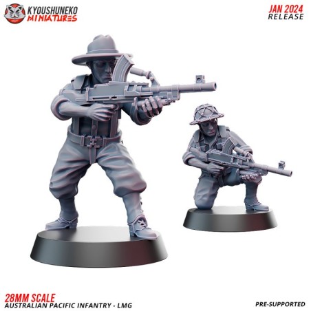 Australian Pacific Infantry LMG Team x2 Pack