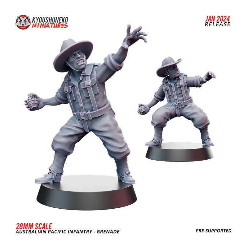 Australian Pacific Infantry Grenadiers Team x2 Pack