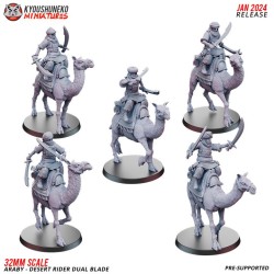 Araby Army Desert Mounted Riders with Dual Blades x5 Pack