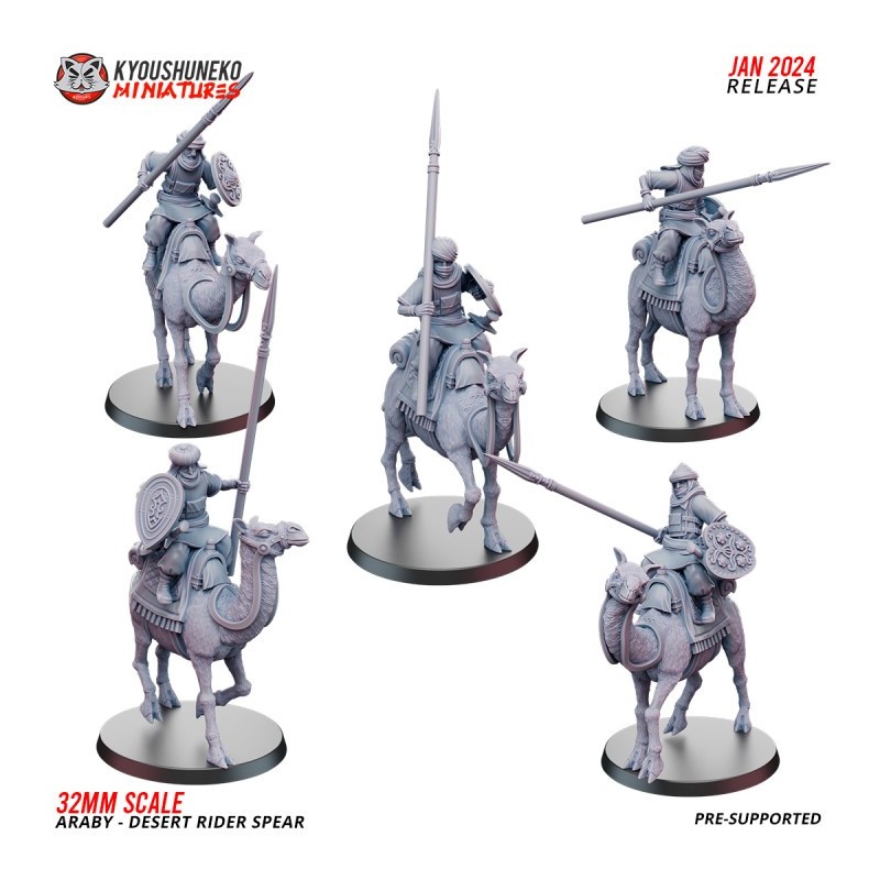 Araby Army Desert Mounted Riders Spearmen x5 Pack