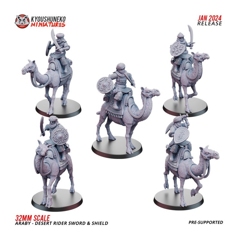 Araby Army Desert Mounted Riders Swordsmen x5 Pack