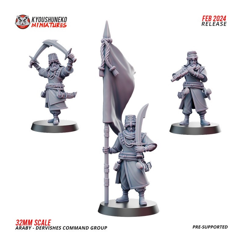 Araby Warrior - Dervishes Command Group x3 Pack