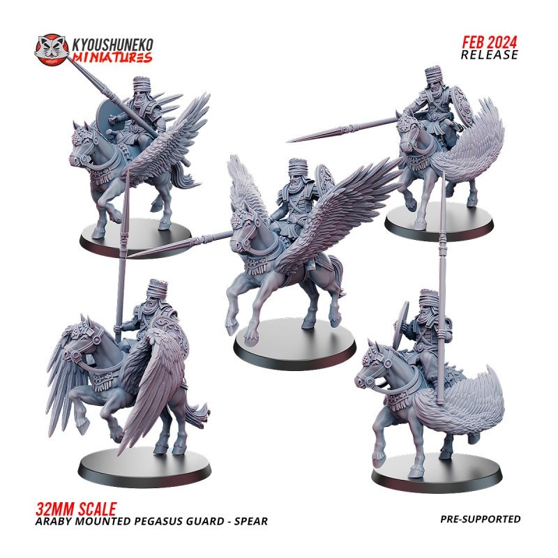 Araby Army Mounted Pegasus Guard Spearmen x5 Pack