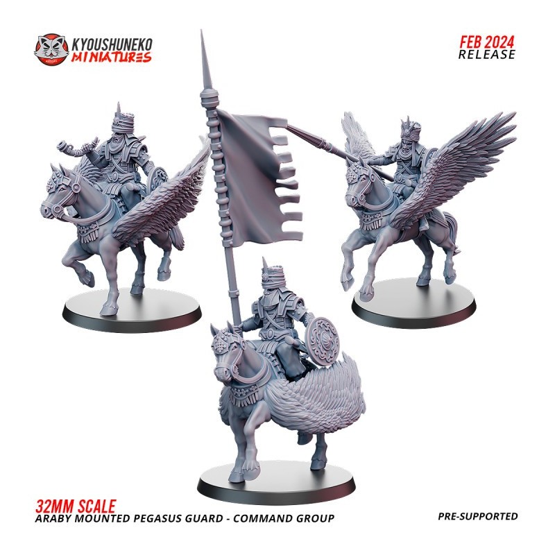 Araby Army Mounted Pegasus Guard Command Group x3 Pack