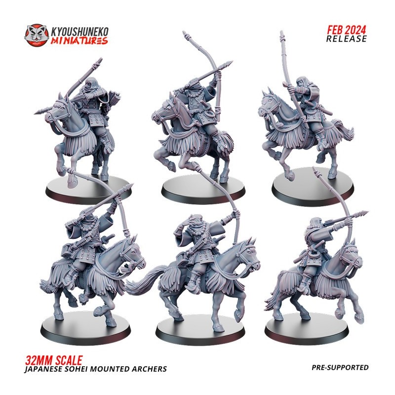 Japanese Sohei Mounted Archers x6 Pack