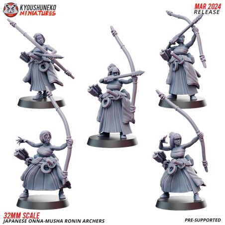 Japanese Sohei Mounted Onna Musha Ronin Archers x5 Pack