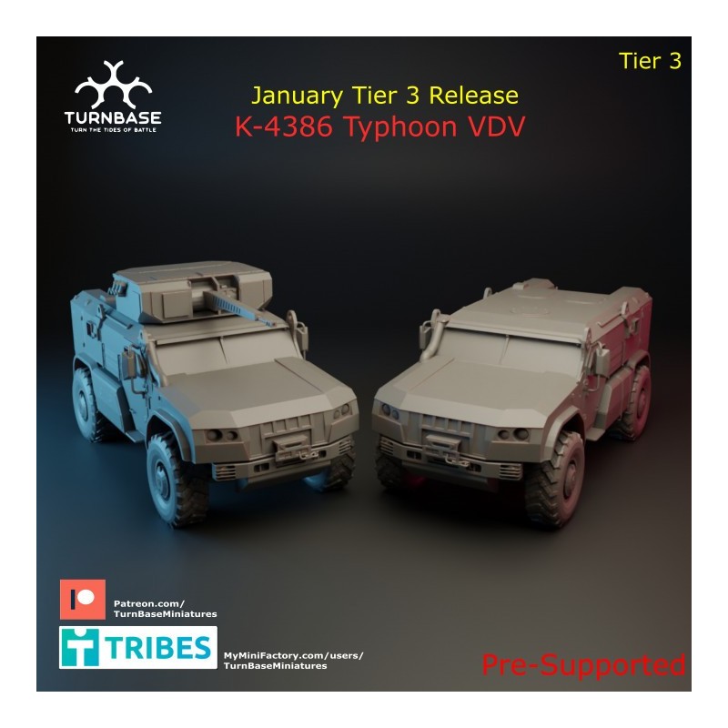 TurnBase Miniatures: Wargames - VDV Typhoon With or Without Turret