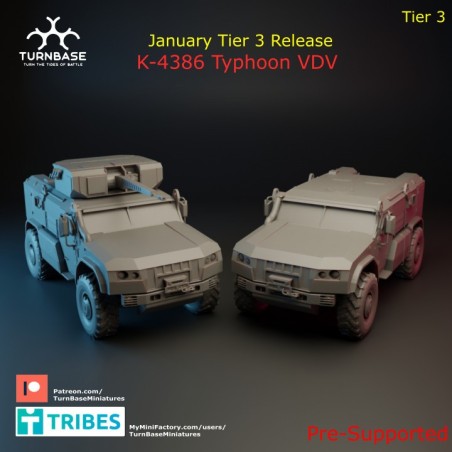 TurnBase Miniatures: Wargames - VDV Typhoon With or Without Turret