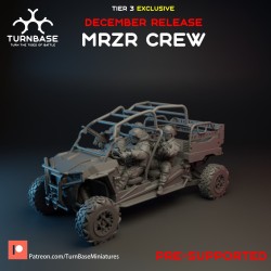TurnBase Miniatures: Wargames - MRZR UTV with x4 Crew