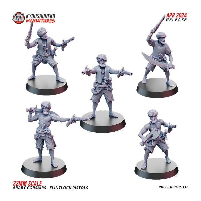 Araby Army Pirate Corsairs Pistol Group x5 Pack