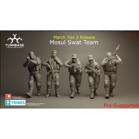 TurnBase Miniatures: Wargames - Mosul SWAT Team x5 Pack