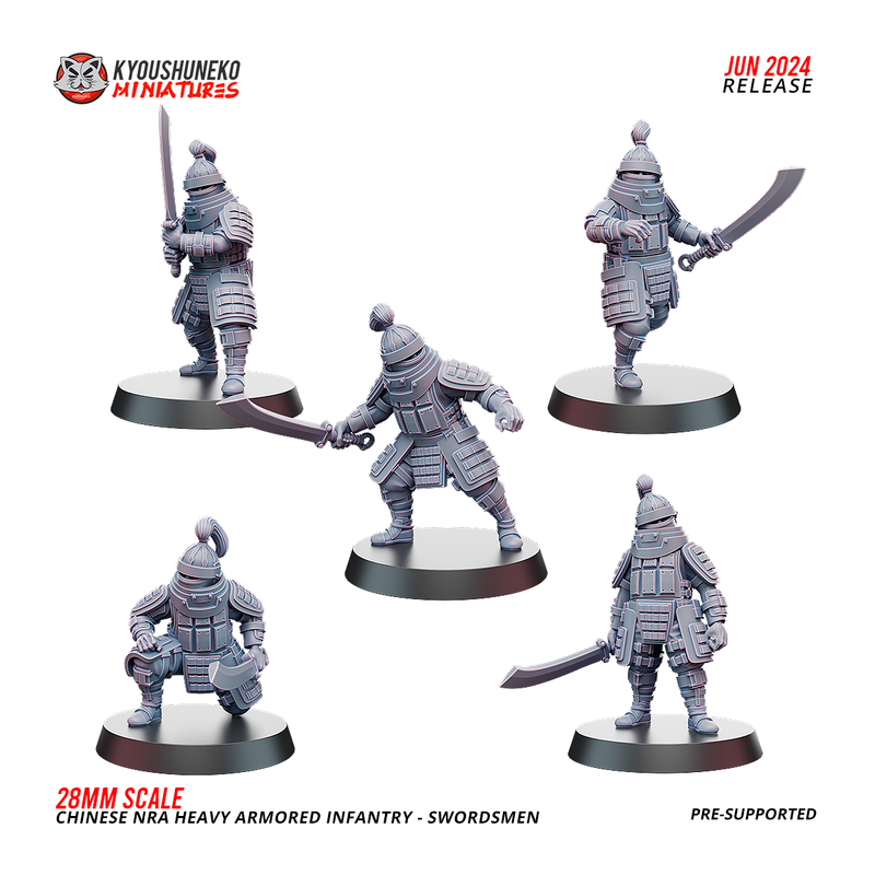 Chinese NRA Heavy Armored Swordsmen x5 Pack