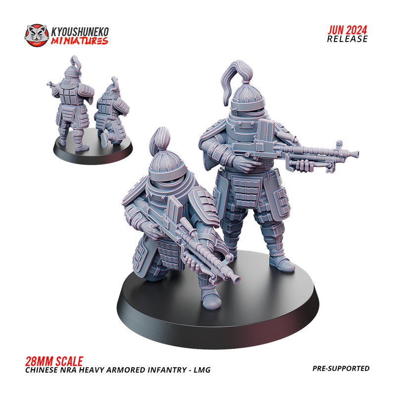 Chinese NRA Heavy Armored LMG Team x2 Pack