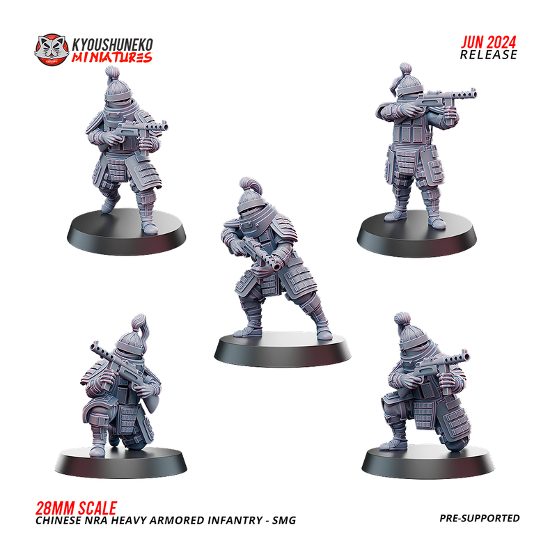 Chinese NRA Heavy Armored SMG Team x5 Pack