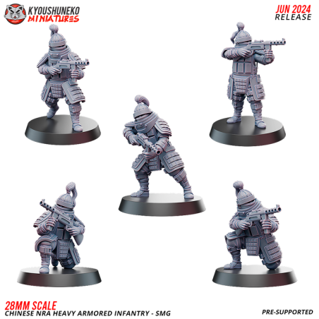 Chinese NRA Heavy Armored SMG Team x5 Pack