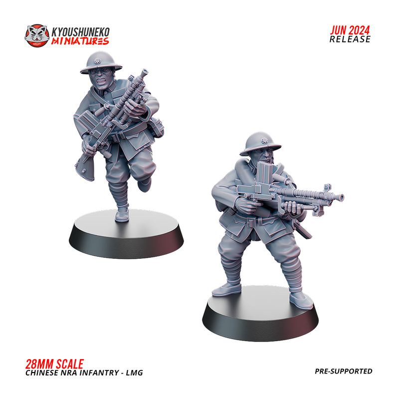 Chinese NRA Infantry LMG Team x2 Pack