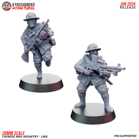 Chinese NRA Infantry LMG Team x2 Pack