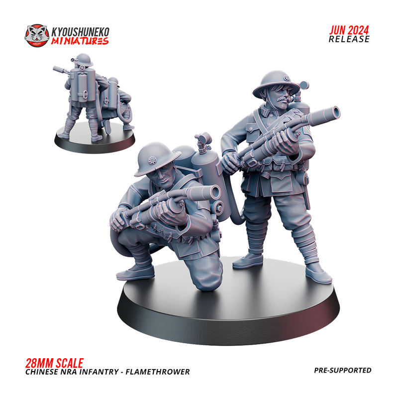 Chinese NRA Infantry Flamethrower Team x2 Pack