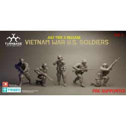 TurnBase Miniatures: Wargames - U.S Soliders Vietnam x5 Pack