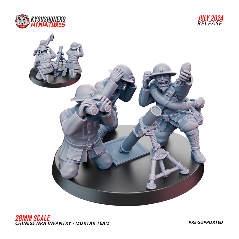 Chinese NRA Mortar Team x3 Pack