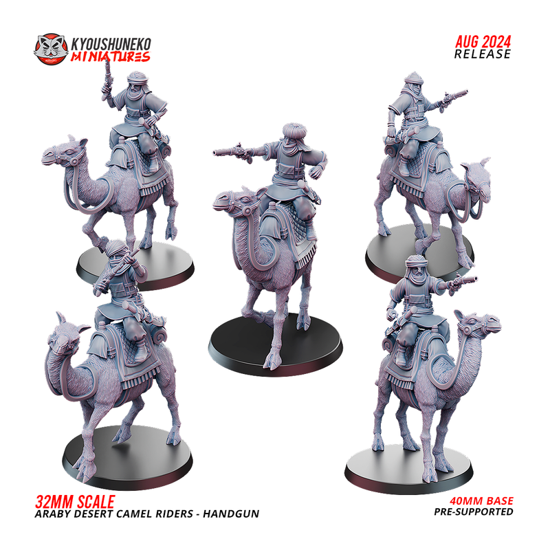 Araby Army Desert Camel Riders Pistol Team x5 Pack