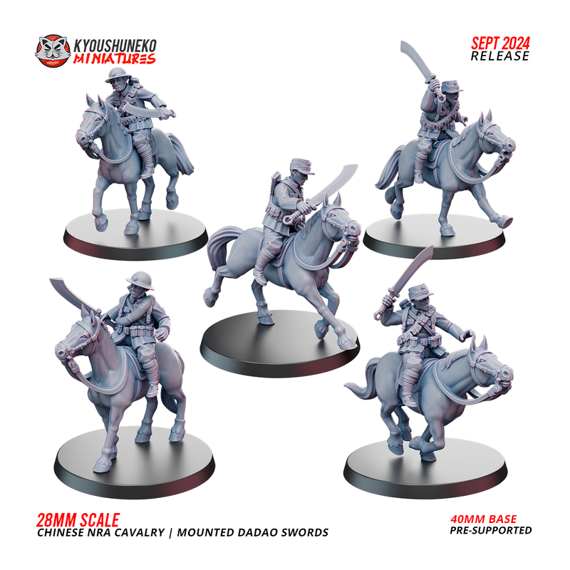 Chinese NRA Mounted Cavalry DaoDao Swordsmen x5 Pack