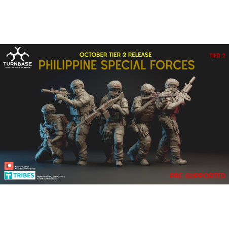 TurnBase Miniatures: Wargames - Philippines Special Forces x5 Pack