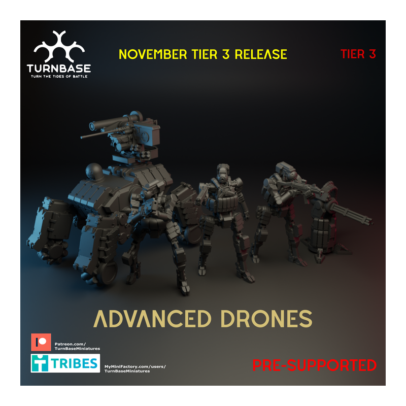 TurnBase Miniatures: Wargames - Advanced Drones