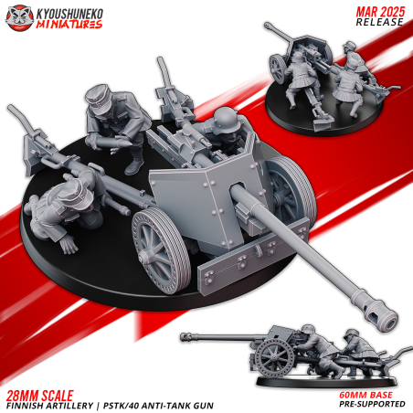 Finnish WW2 - Artillery PSTK/40 Anti-Tank Gun