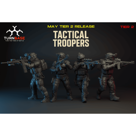 TurnBase Miniatures: Wargames - Tactical Troopers x4 Pack